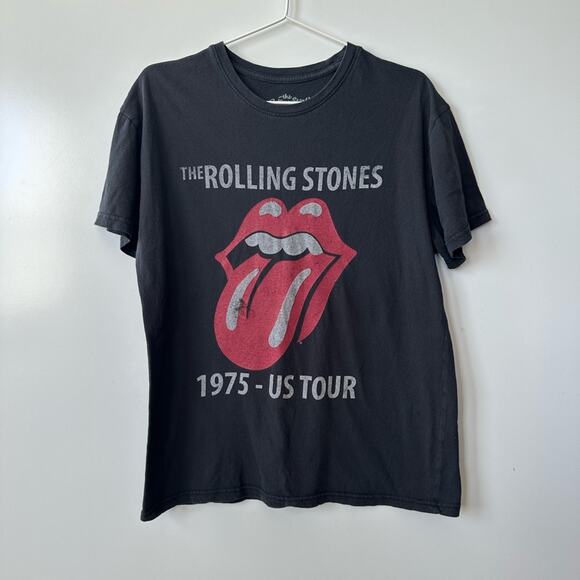 The Rolling Stones Black Tongue Short Sleeve Shirt size Large - Picture 2 of 8